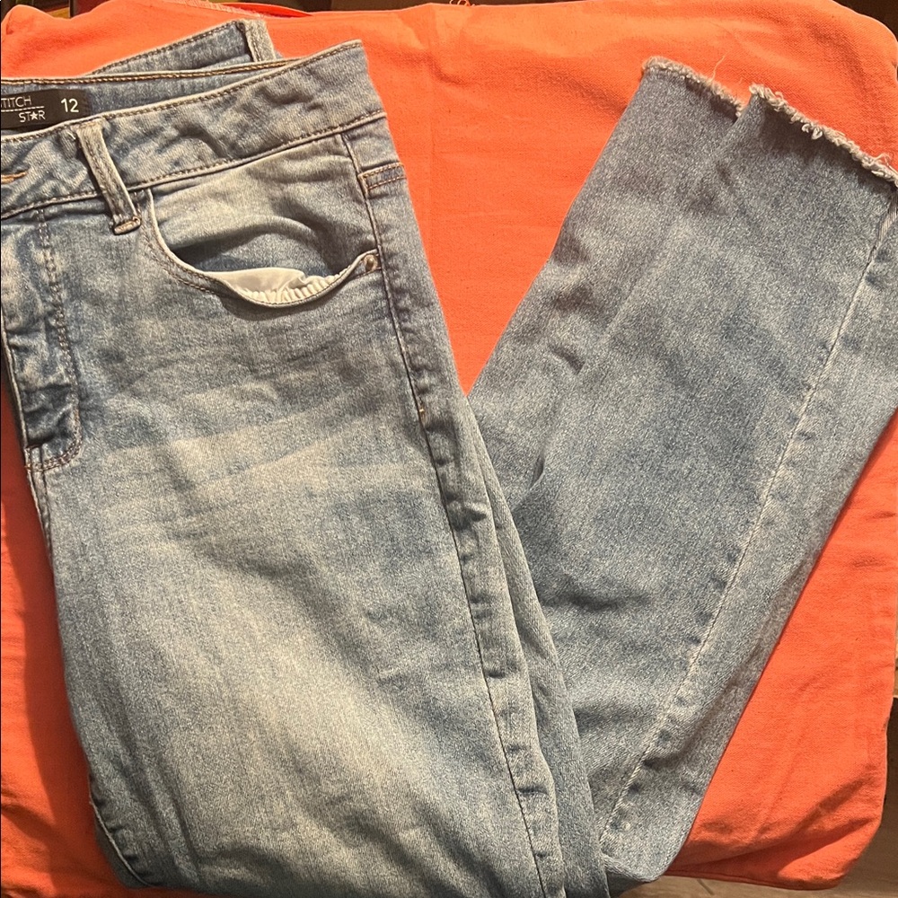 Classic Light Blue Straight Leg Jeans